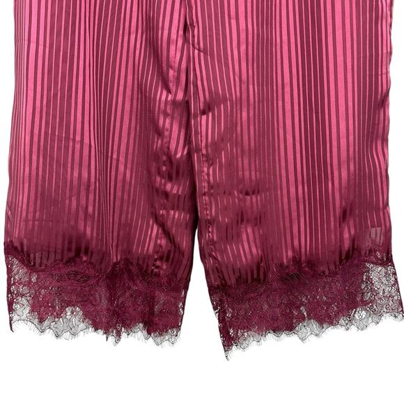 😍TULAROSA! Elegant Burgundy Lace Trim Pants - Picture 8 of 14